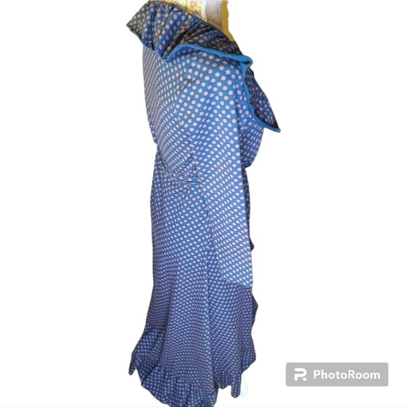 Matilda Jane Reunion Size Small Maternity Green Ruffled Asymmetrical Wrap Dress - Picture 6 of 12